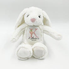 Personalised Bunny Rabbit, New Baby Gift, Personalised Plush Soft Toy, Any Name Teddy, Cuddly Toy, Girls and Boys Teddy Baby Shower Gift